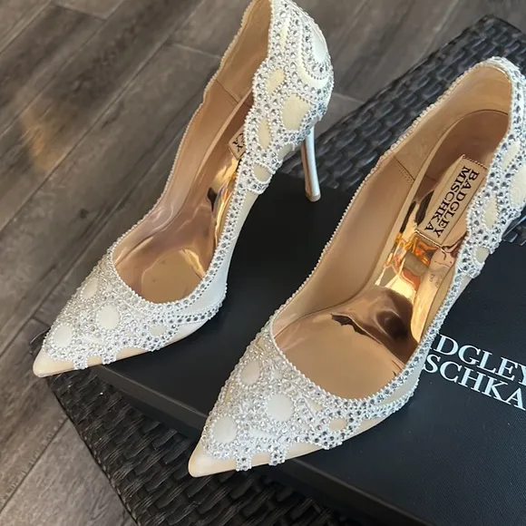 Badgley Mischka pointed toe pump 🤍size 9.5 NWB
