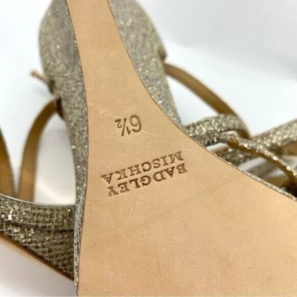 Badgley Mischka Women's Bonanza Gold Wedge Heels