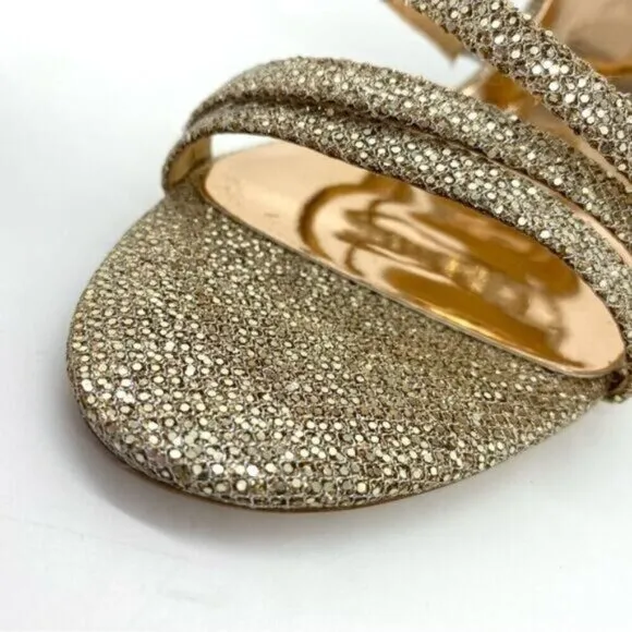 Badgley Mischka Women's Bonanza Gold Wedge Heels