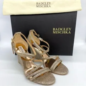 Badgley Mischka Women's Bonanza Gold Wedge Heels