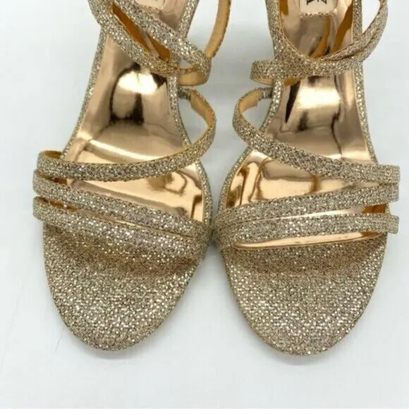 Badgley Mischka Women's Bonanza Gold Wedge Heels