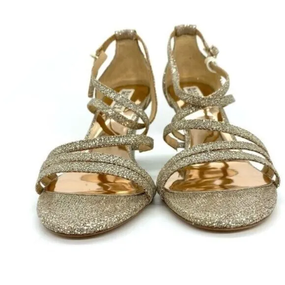 Badgley Mischka Women's Bonanza Gold Wedge Heels