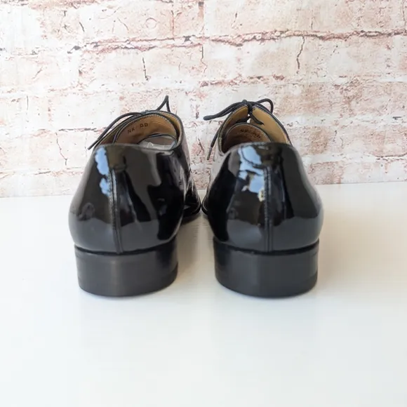 Bally Black Patent Leather Oxfords with Glossy Finish