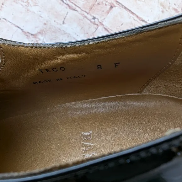 Bally Black Patent Leather Oxfords with Glossy Finish
