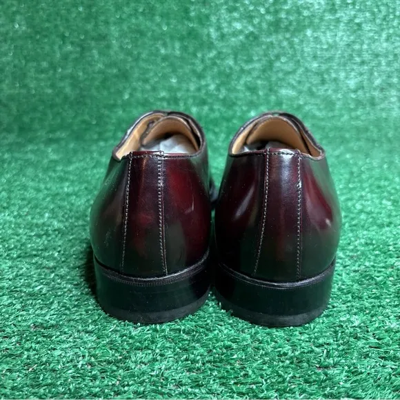 BALLY “Carmen” Shoes Burgandy Leather Oxfords Dress Shoes Size 8.5 - NEW