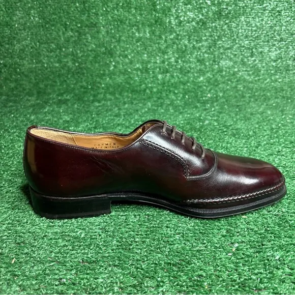 BALLY “Carmen” Shoes Burgandy Leather Oxfords Dress Shoes Size 8.5 - NEW