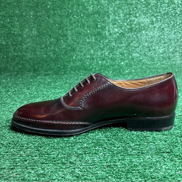 BALLY “Carmen” Shoes Burgandy Leather Oxfords Dress Shoes Size 8.5 - NEW
