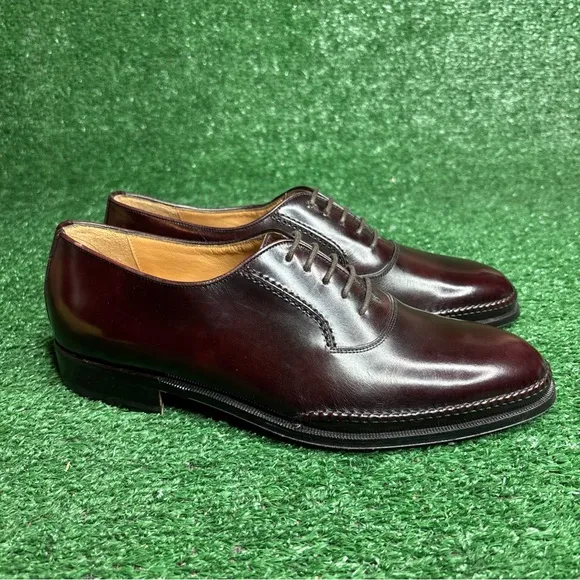 BALLY “Carmen” Shoes Burgandy Leather Oxfords Dress Shoes Size 8.5 - NEW