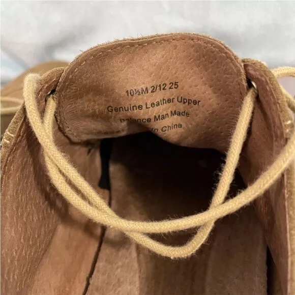 BANANA REPUBLIC Suede Leather Wingtip Dress Shoes Mens 10.5 M 2/12 25 Tan Brogue