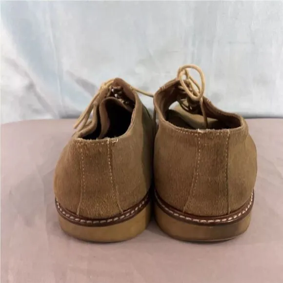 BANANA REPUBLIC Suede Leather Wingtip Dress Shoes Mens 10.5 M 2/12 25 Tan Brogue