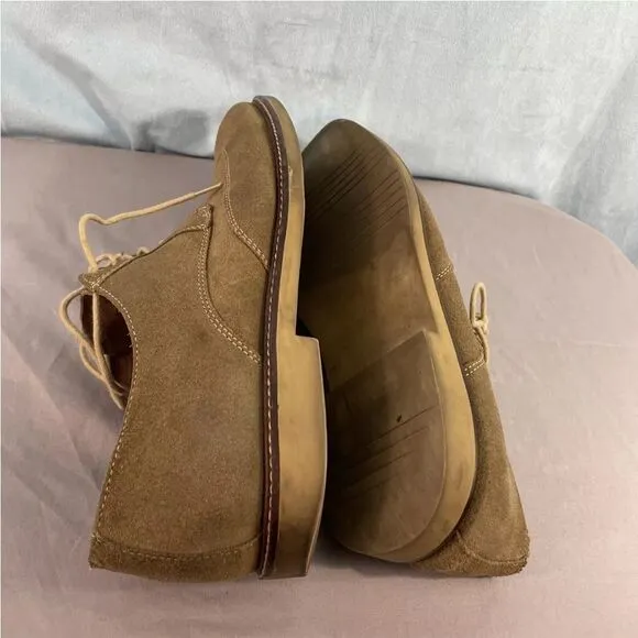 BANANA REPUBLIC Suede Leather Wingtip Dress Shoes Mens 10.5 M 2/12 25 Tan Brogue