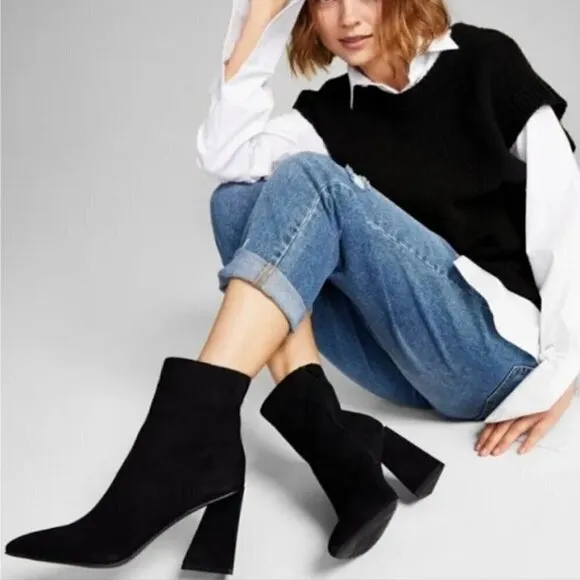 BAR III Asya Flared Booties Size 9 NIB