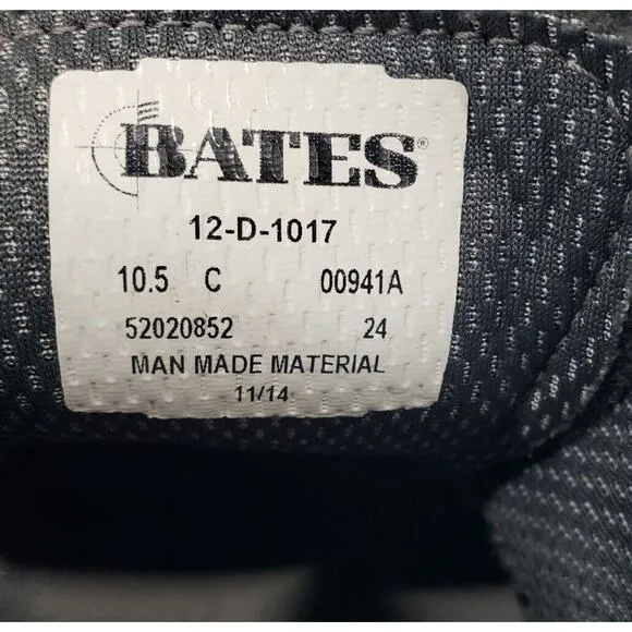 Bates Shoes MENS 10.5 Military Oxford 12-D-1017 Gloss Black Patent Leather Lace