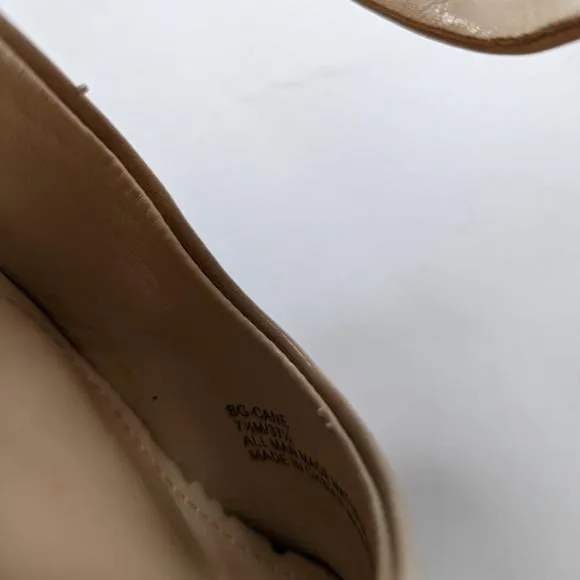 Bcbg bcbgeneration nude pointed high heels ankle straps 7.5
