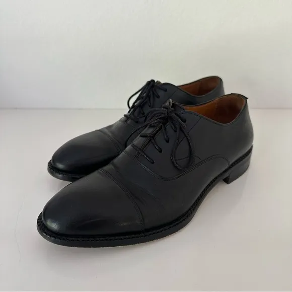 BECKETT SIMONON Black Dean Oxfords Leather Dress Shoes Size 7
