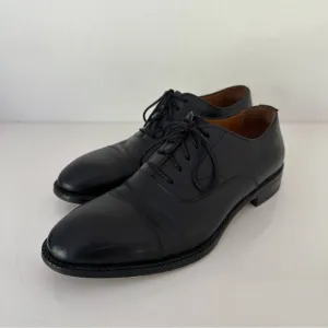 BECKETT SIMONON Black Dean Oxfords Leather Dress Shoes Size 7