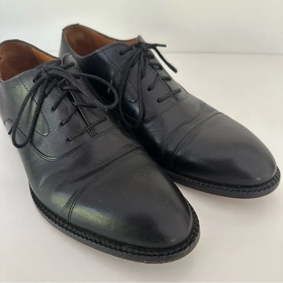 BECKETT SIMONON Black Dean Oxfords Leather Dress Shoes Size 7