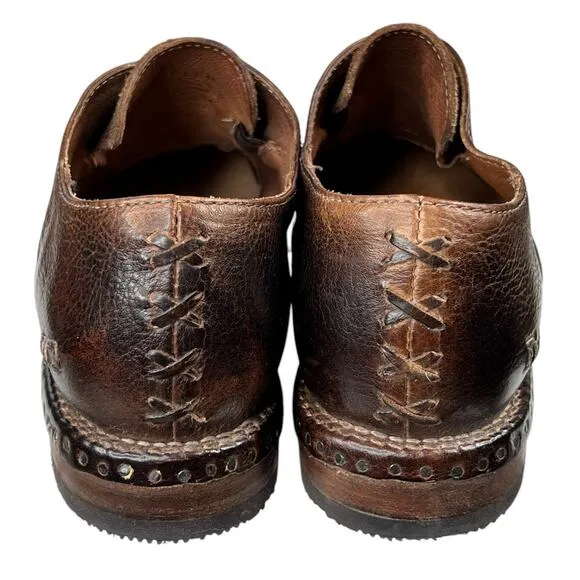Bed Stu Women's Rose Brown Rustic Slip On Oxfords Size US 9.5