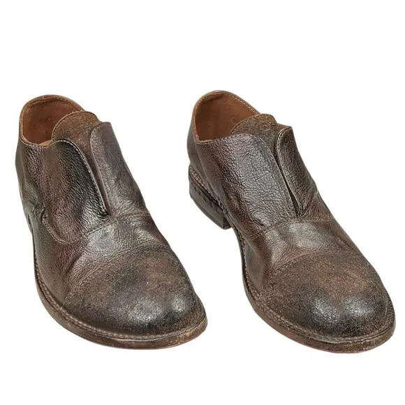 Bed Stu Women's Rose Brown Rustic Slip On Oxfords Size US 9.5