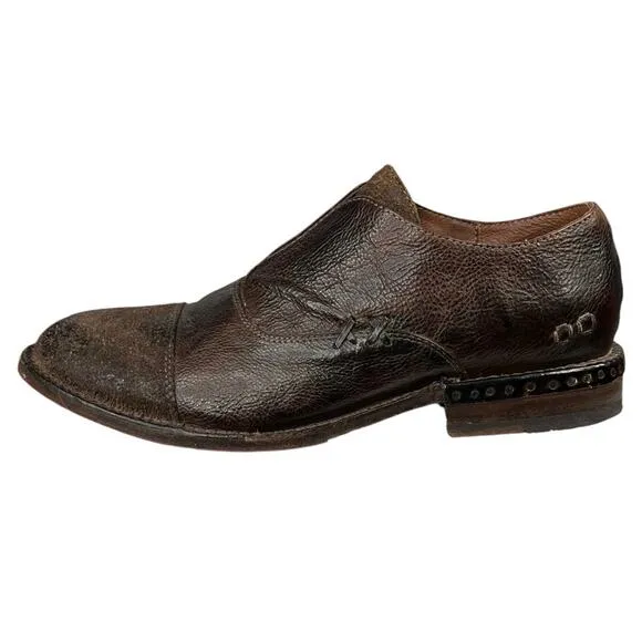 Bed Stu Women's Rose Brown Rustic Slip On Oxfords Size US 9.5