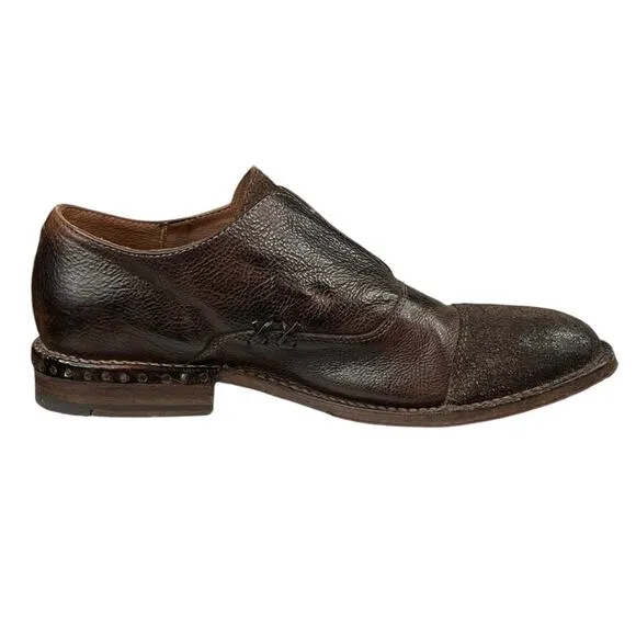 Bed Stu Women's Rose Brown Rustic Slip On Oxfords Size US 9.5