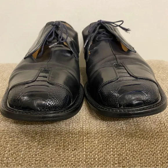 Belvedere Florence Men's Oxfords Dress Shoe in Black Leather