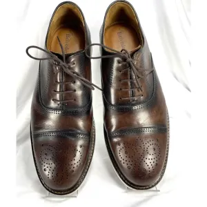 Belvedere Shoes Men’s 10.5 D Brown Lampard Oxfords Wingtip Leather Old Money
