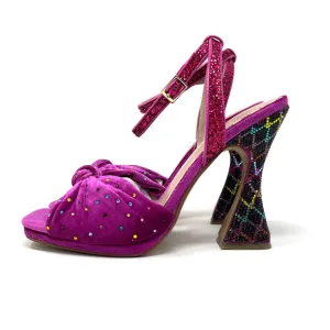 Betsey Johnson Alianna Mules Magenta Open Toe Heels Size 6 NIB