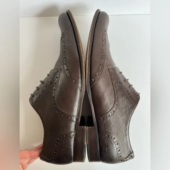 Billy Reid Brown Leather Wingtips Dress Shoes Oxfords Men’s Size 12