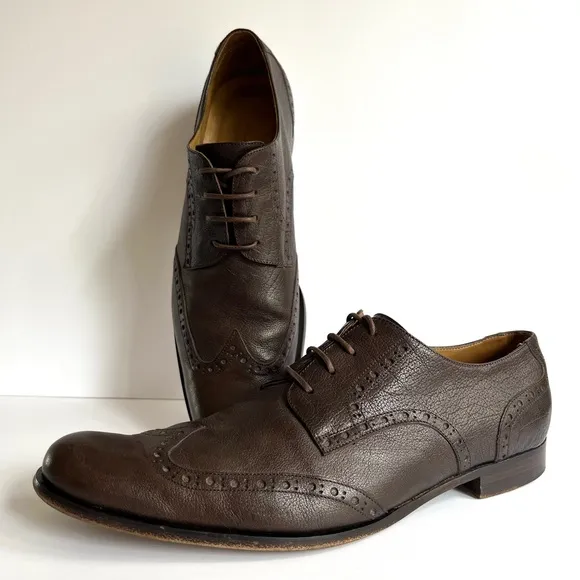 Billy Reid Brown Leather Wingtips Dress Shoes Oxfords Men’s Size 12