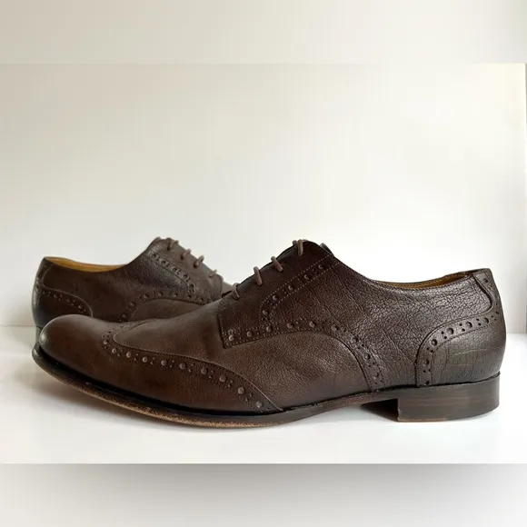 Billy Reid Brown Leather Wingtips Dress Shoes Oxfords Men’s Size 12