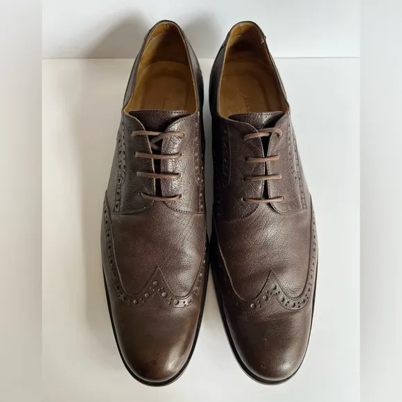 Billy Reid Brown Leather Wingtips Dress Shoes Oxfords Men’s Size 12