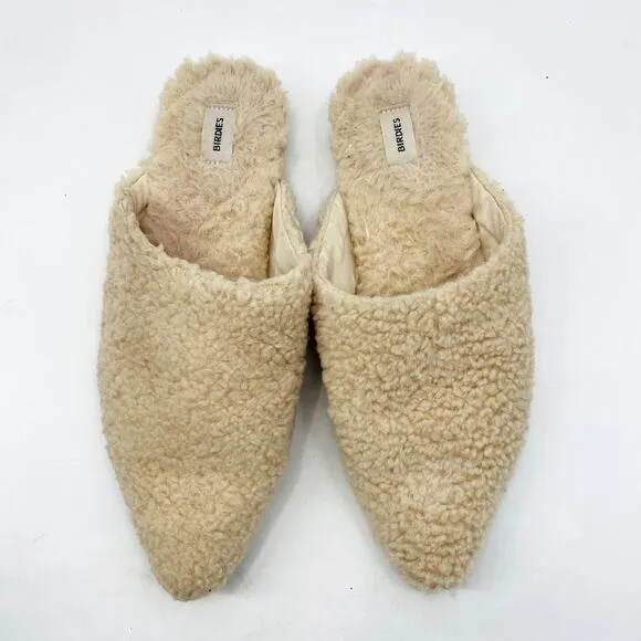 Birdies Sherpa Shearling Pointed Tole Mules