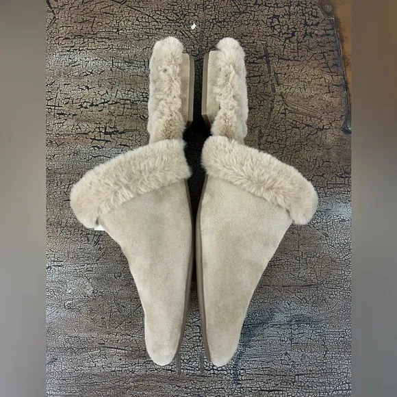 Birdies Songbird Leather Faux Fur Mules