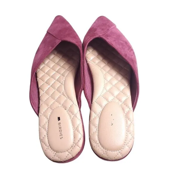 Birdies Suede Swan Mule size 11 in Cranberry