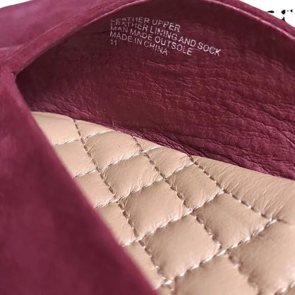 Birdies Suede Swan Mule size 11 in Cranberry
