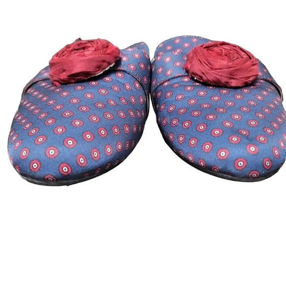 BIRDIES The Robin Upcycled Satin Mule Flat Slipper