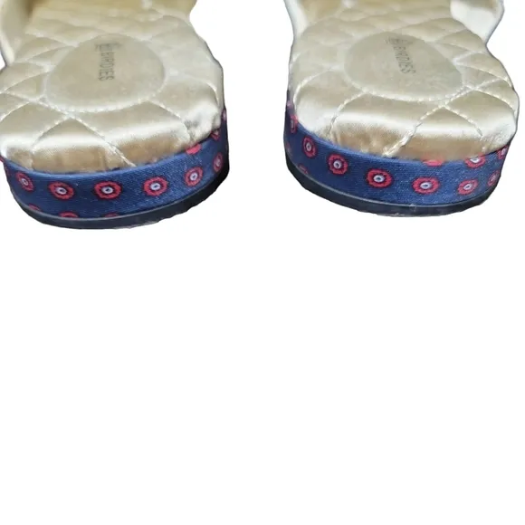 BIRDIES The Robin Upcycled Satin Mule Flat Slipper