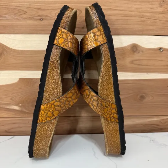 Birkenstock Birki's Metallic Bronze  Snake Sandals Size 40 / US 9, 9.5