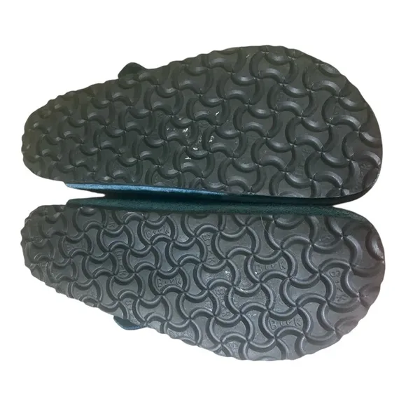 Birkenstock Boston Suede Blue Clogs Sz 41 Narrow Zen Garden