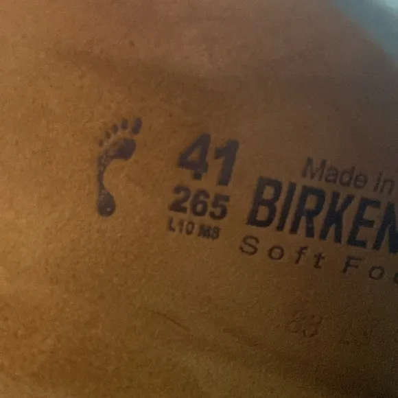 Birkenstock Boston Suede Blue Clogs Sz 41 Narrow Zen Garden