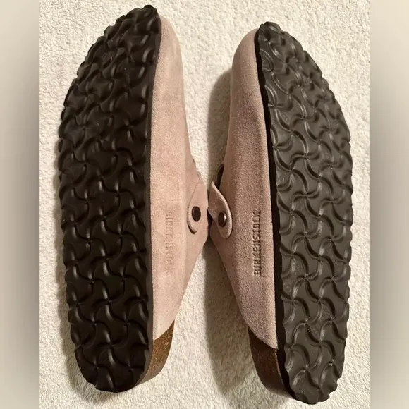 Birkenstock Boston Taupe Suede Clog Shoes EUR 40