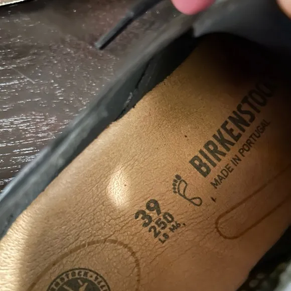 BIRKENSTOCK Gary Plain Toe Derby in Black Leather Size EU 39 / US 8 Like New