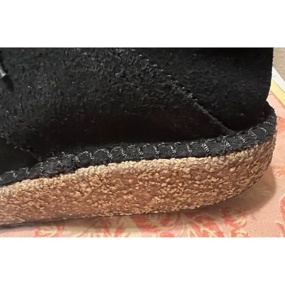 Birkenstock Gary Suede Leather Shoes Lace Up Ladies Size 36/US 5-5.5 Black Suede