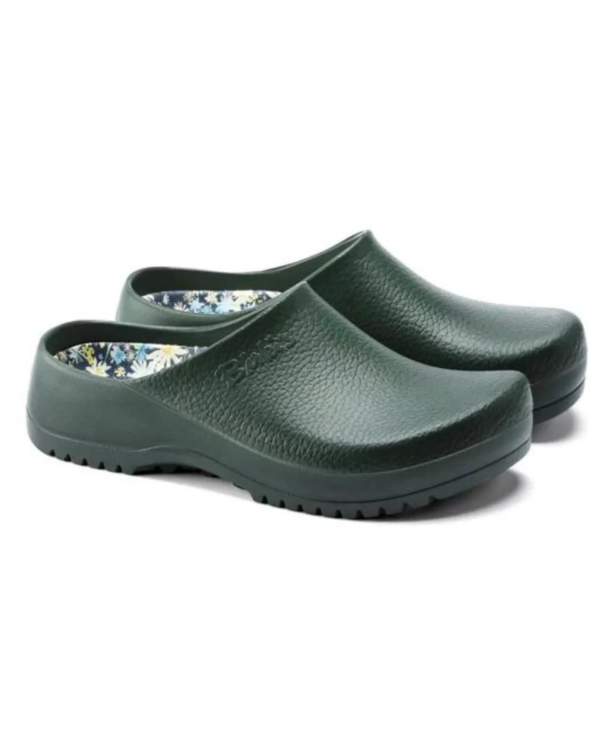 Birkenstock Super Birki PU Garden Green Clogs