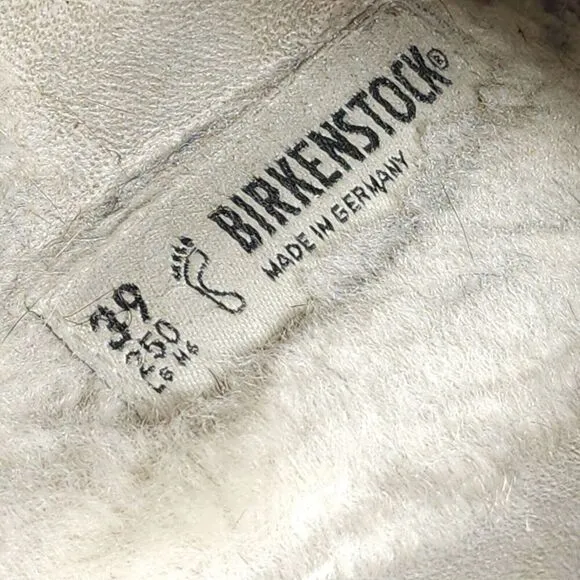 Birkenstock Women's Boston Shearling EU39 US8 Brown Suede Clog Mules Shoes