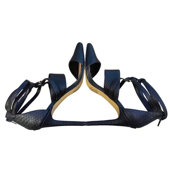 Black express Strappy Ankle wrap heels sz 8