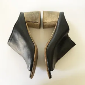 Black leather mules, Gidgio Size 37