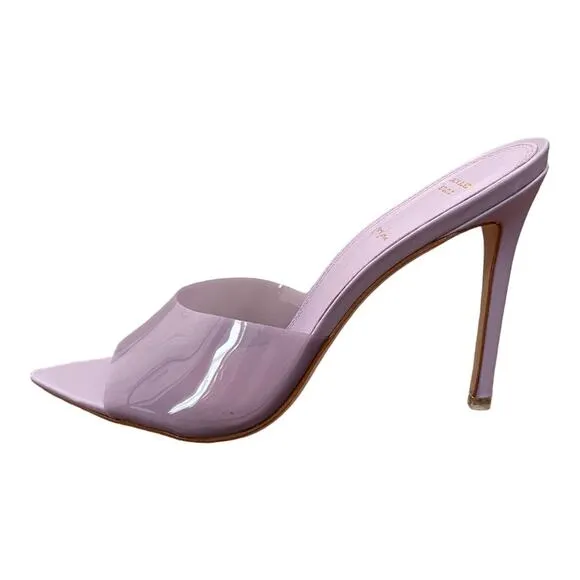 Black Suede Studio Bella Pointed Toe Heels Lavender Party Formal Sexy 37.5