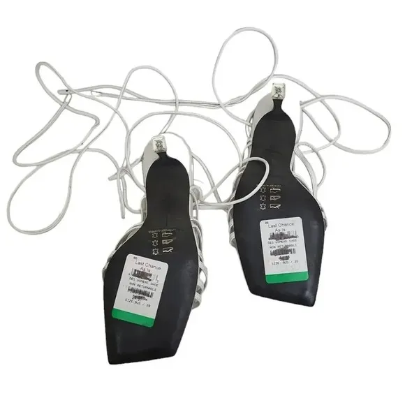 Black Suede Studio Leandra Womens Heels Stiletto White Leather